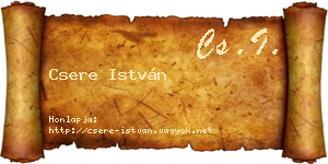 Csere István névjegykártya