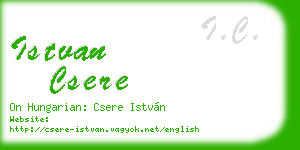 istvan csere business card