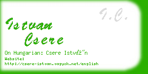 istvan csere business card